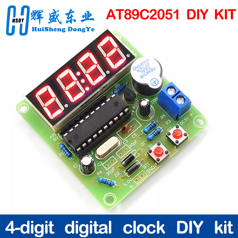 Diy Electronics Organizer - AT89C2051 Digitale 4-bits elektronische klok Elektronische