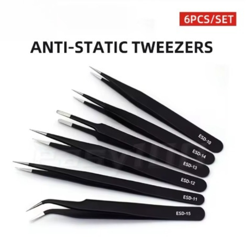 Soldering Iron Kit - 6 Stuks Precisie Pincet Set ESD