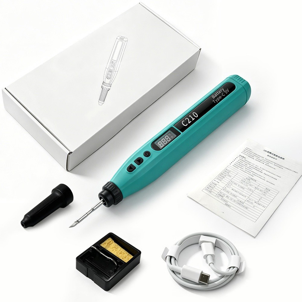 Diy Electronics Organizer - Slimme digitale USB-soldeerboutset Draagbare draadloze digitale