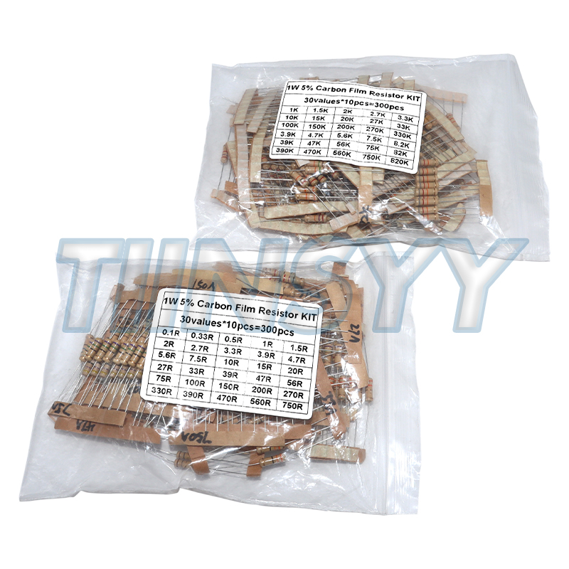 Diy Electronics Components Kit - 300PCS Weerstand Kit 1W 5% Koolstoffilmweerstand