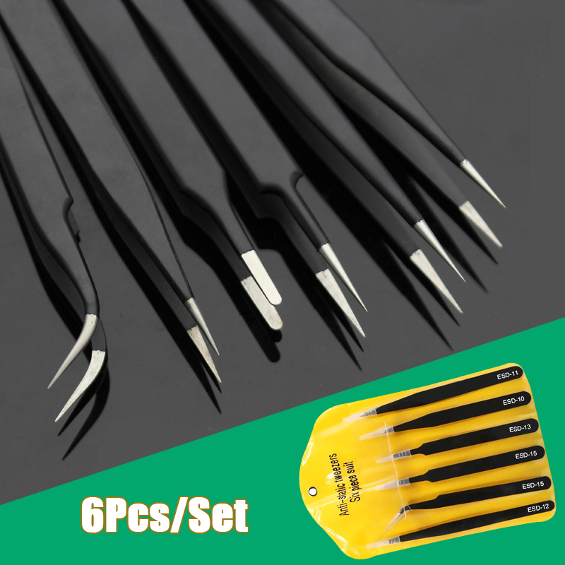 Soldering Iron Kit - 6 Stuks Precisie Lange Pincet Set