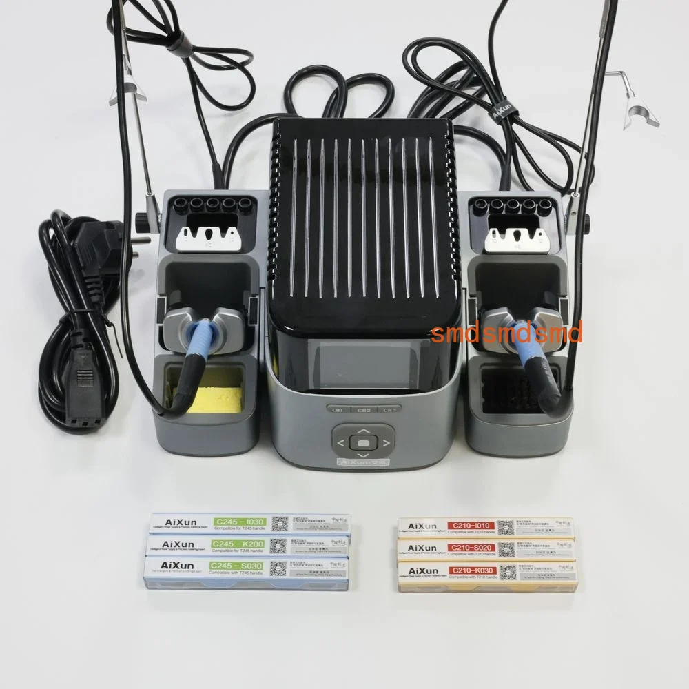 Soldering Iron Kit - T420D Dual-channel Intelligent Soldeerstation met T245/T210/T115