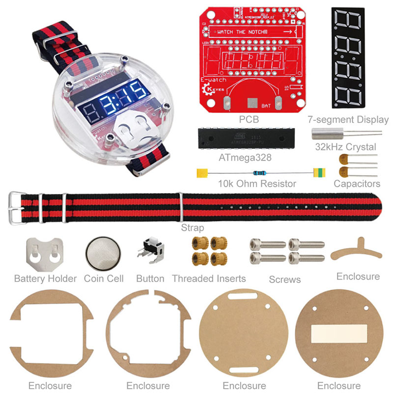 Enkele chip LED-kit Klok DIY B - Diy Electronics Kits recensie en prijs