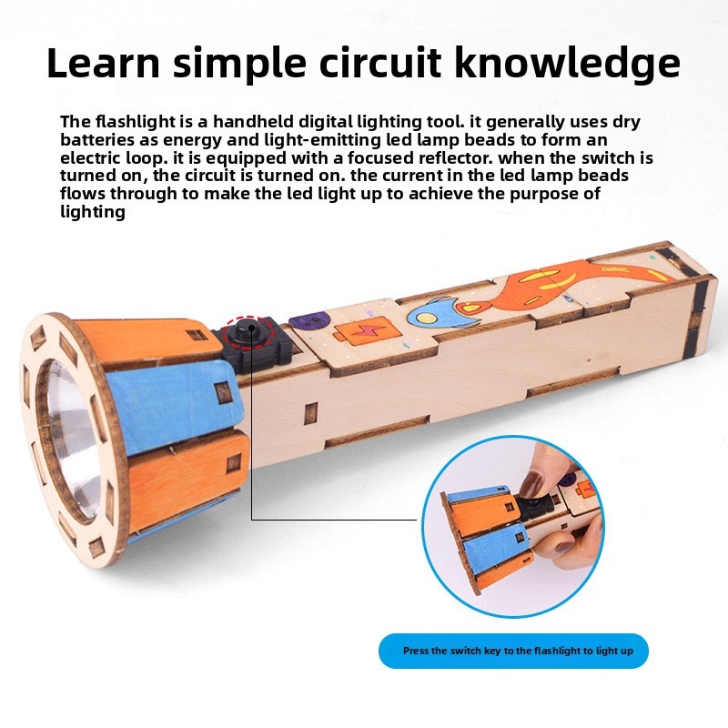 DIY houten zaklampkit Educatie - Diy Electronics Projects For Kids recensie en prijs