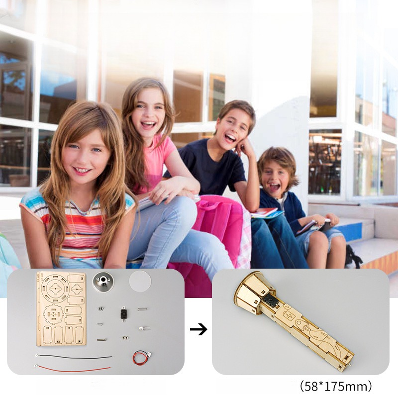 DIY houten zaklampkit Educatie - Diy Electronics Projects For Kids recensie en prijs