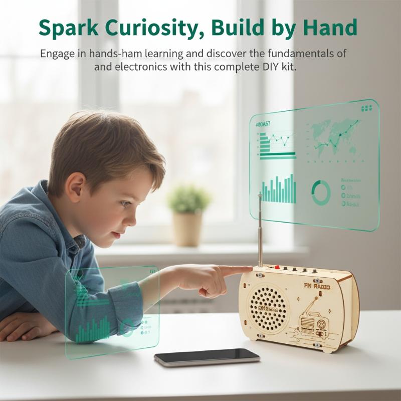 DIY houten FM-radiobouwpakket  - Diy Electronics Projects For Kids recensie en prijs