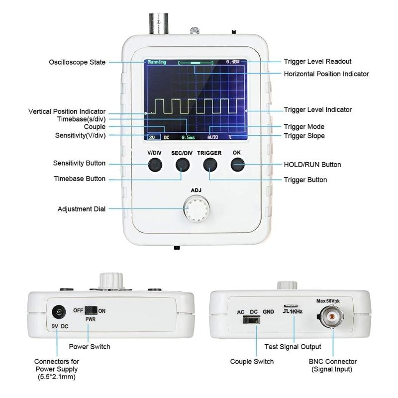 Draagbare mini TFT digitale os - Oscilloscope Dso Mini recensie en prijs