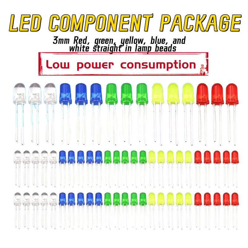 60PCS/80PCS/100PCS 3mm LED Dio - Diy Electronics Organizer recensie en prijs