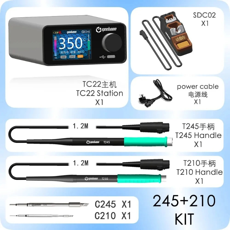GEEBOON TC22 240W Soldeerstati - Soldering Iron Kit recensie en prijs