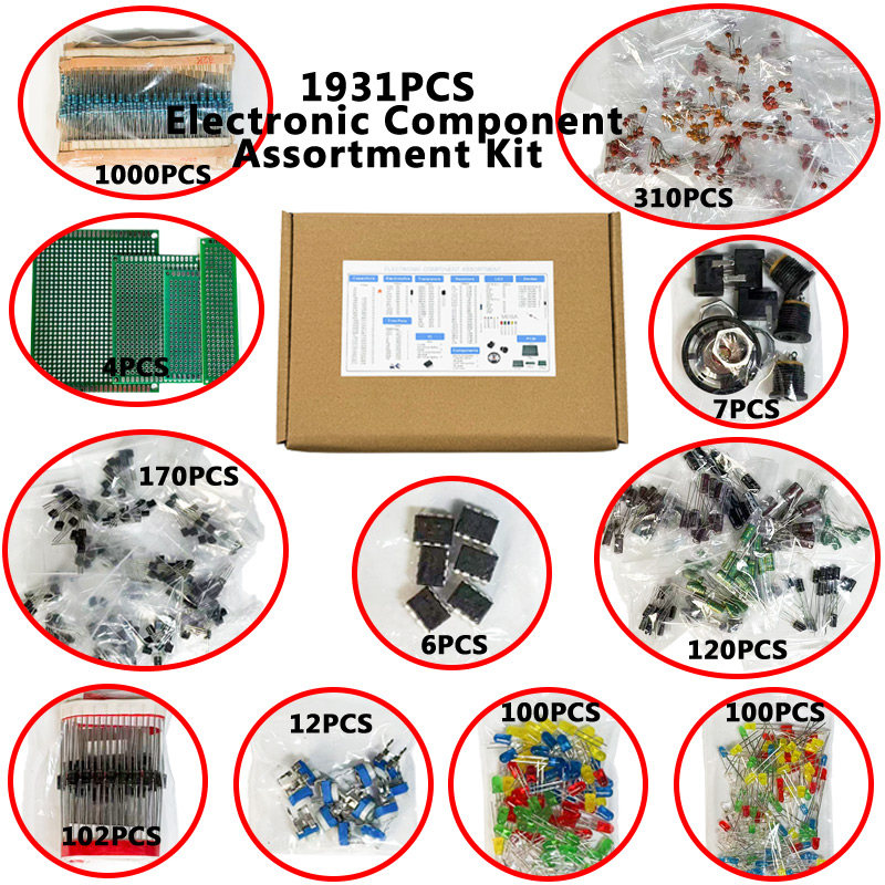 1900 stuks elektronische compo - Diy Electronics Components Kit recensie en prijs