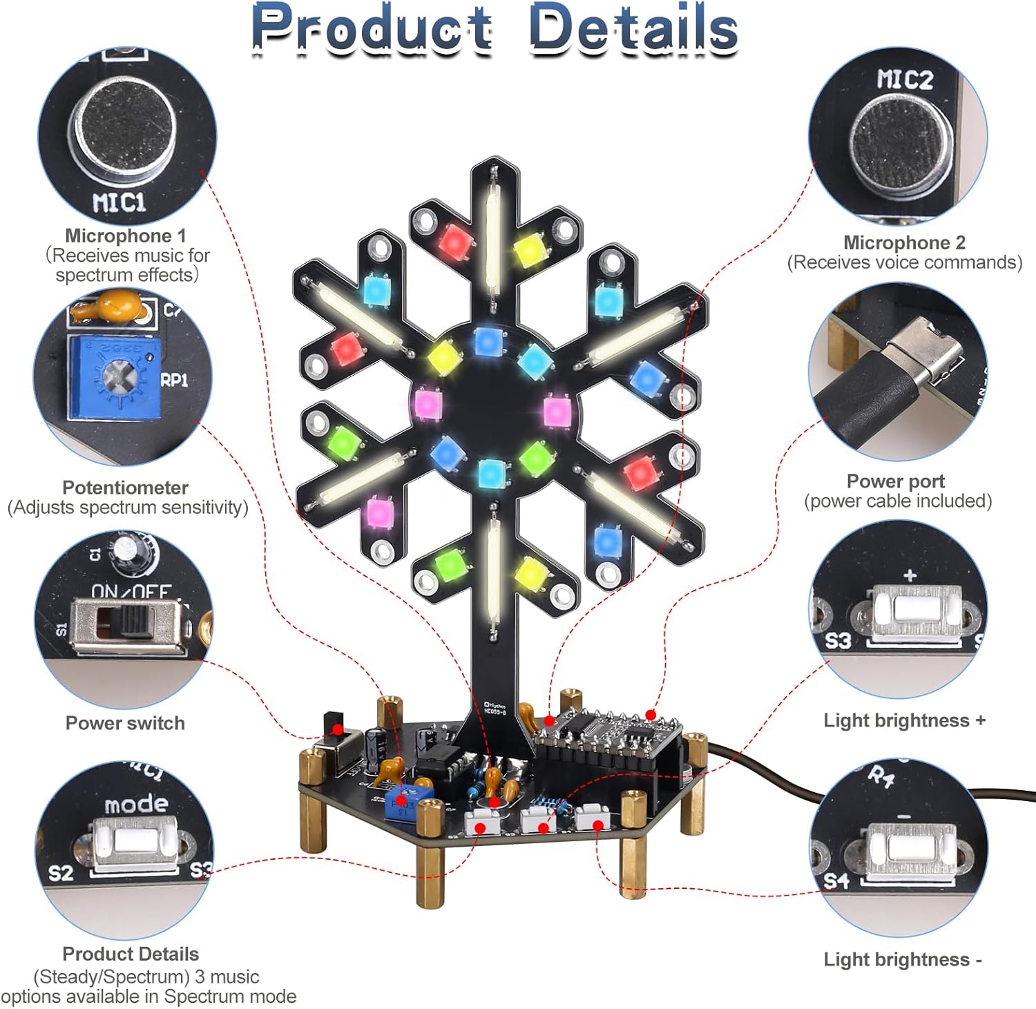 Spectrumlicht met stembedienin - Diy Electronics Repair Kit recensie en prijs